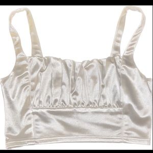 satin crop top